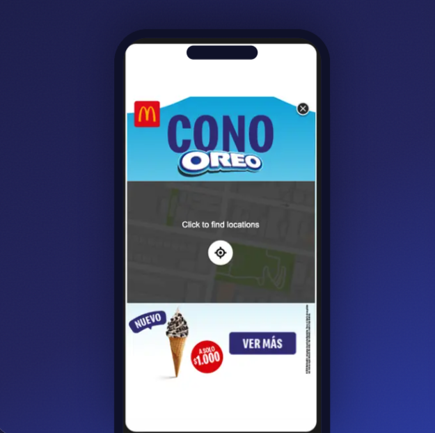 Mc Donalds | Cono Oreo | Map